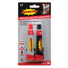 SUPERTITE Epoxe Glue 5min - Εποξική Κόλλα 5 λεπτών σε σωληνάρια 2x10gr
